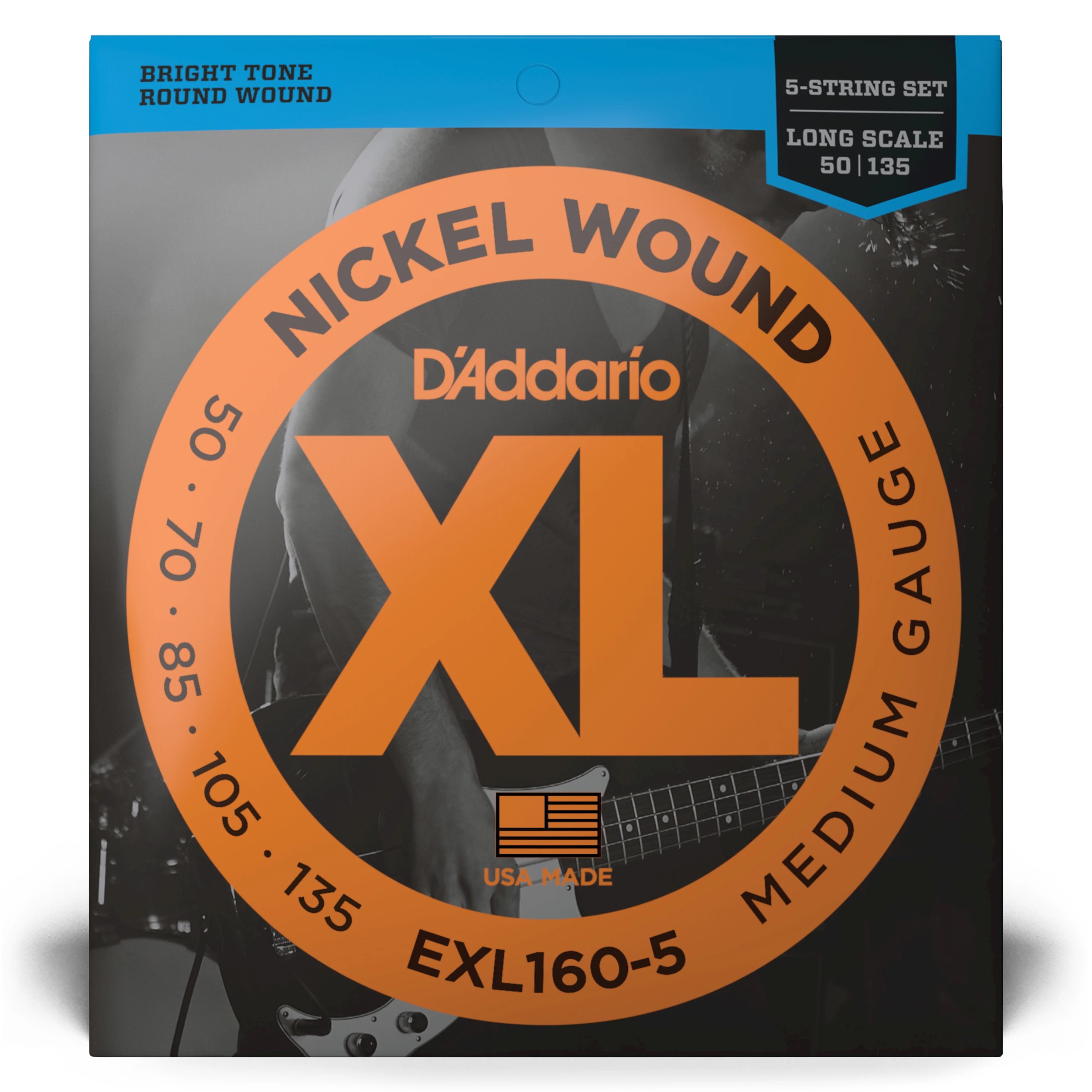 D´Addario EXL160-5 50-135 Bass